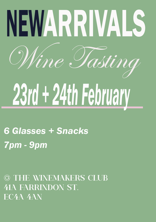 New Arrivals Wine Tasting Ticket Tuesday 24th Feb x 1