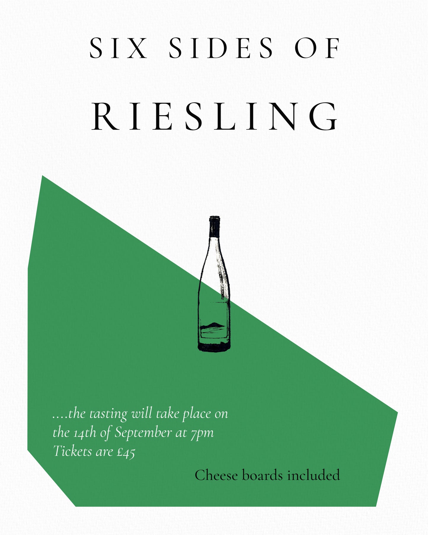 1 x Tasting Ticket - 6 Sides of Riesling - 15th September
